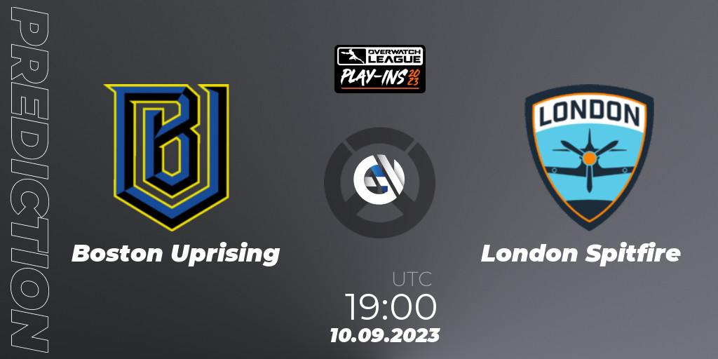 Boston Uprising vs London Spitfire: Match Prediction. 10.09.23, Overwatch, Overwatch League 2023 - Play-Ins