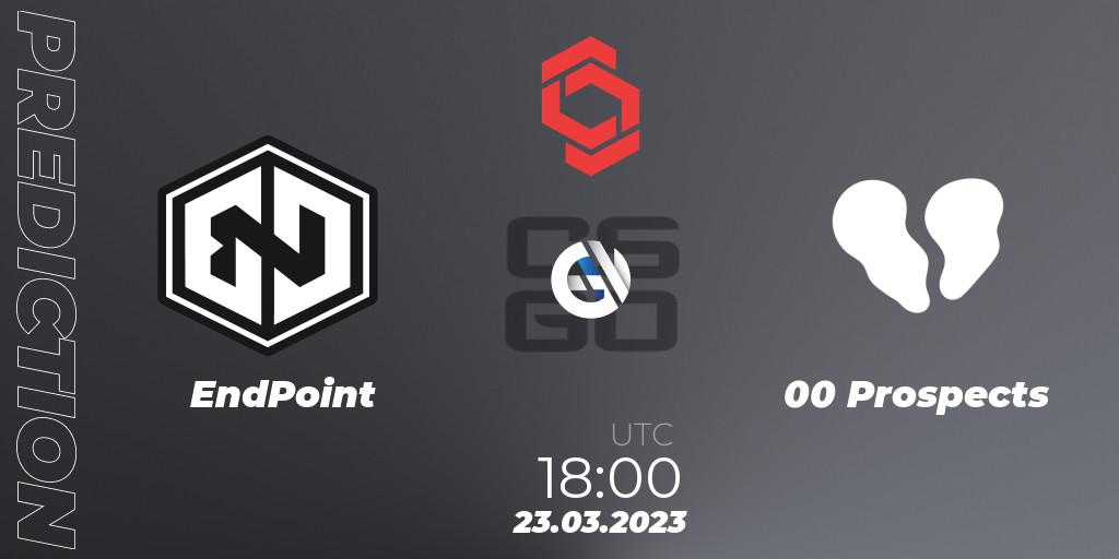 EndPoint vs 00 Prospects: Match Prediction. 23.03.23, CS2 (CS:GO), CCT Central Europe Series #5