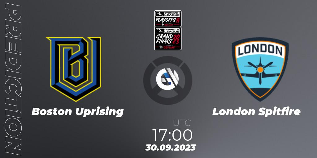 Boston Uprising vs London Spitfire: Match Prediction. 30.09.23, Overwatch, Overwatch League 2023 - Playoffs