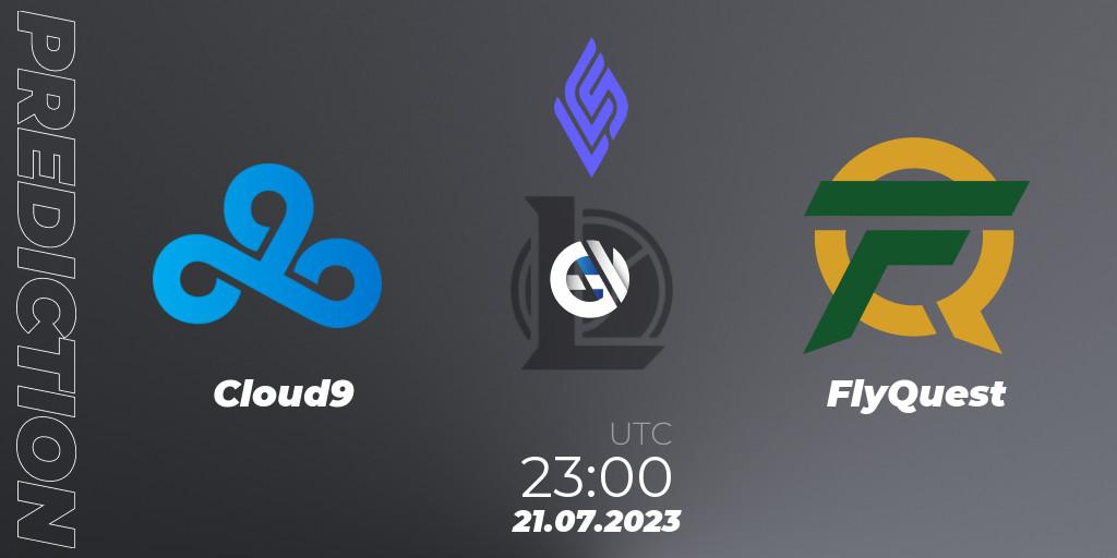 Cloud9 vs FlyQuest: Match Prediction. 22.07.23, LoL, LCS Summer 2023 - Group Stage