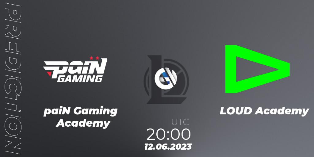 paiN Gaming Academy vs LOUD Academy: Match Prediction. 12.06.23, LoL, CBLOL Academy Split 2 2023 - Group Stage