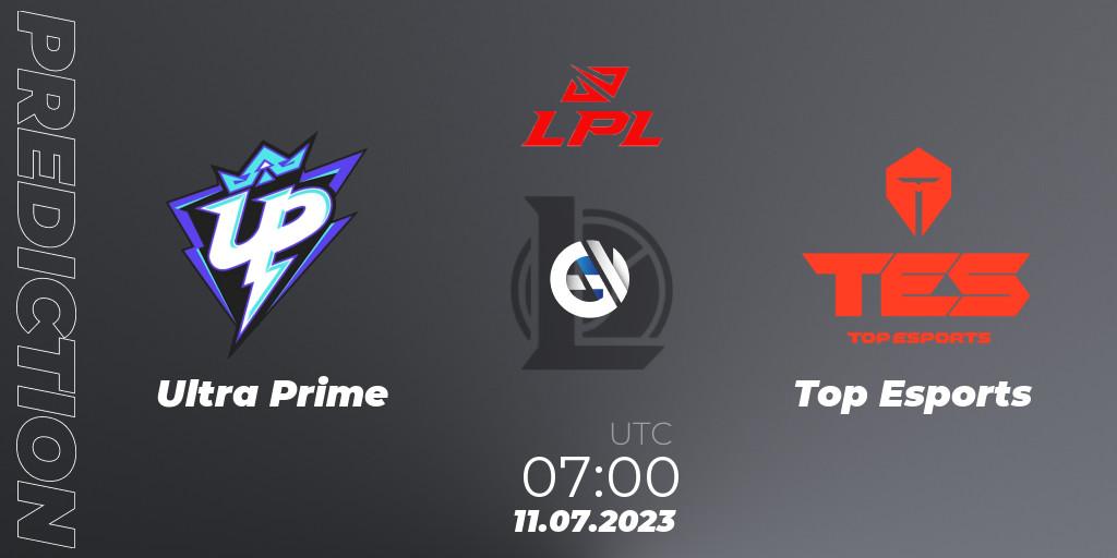 Ultra Prime vs Top Esports: Match Prediction. 11.07.23, LoL, LPL Summer 2023 Regular Season