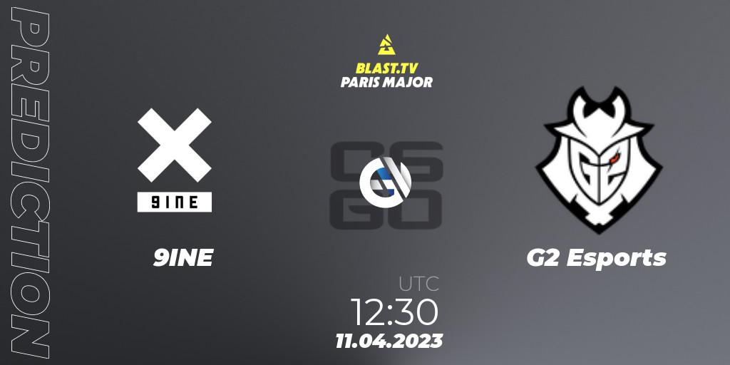 9INE vs G2 Esports: Match Prediction. 11.04.23, CS2 (CS:GO), BLAST.tv Paris Major 2023 Europe RMR B