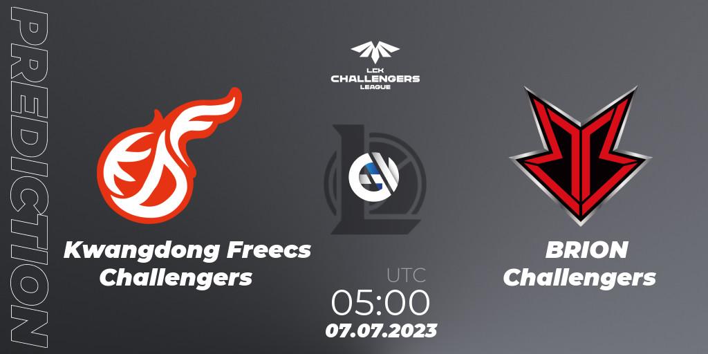 Kwangdong Freecs Challengers vs BRION Challengers: Match Prediction. 07.07.23, LoL, LCK Challengers League 2023 Summer - Group Stage