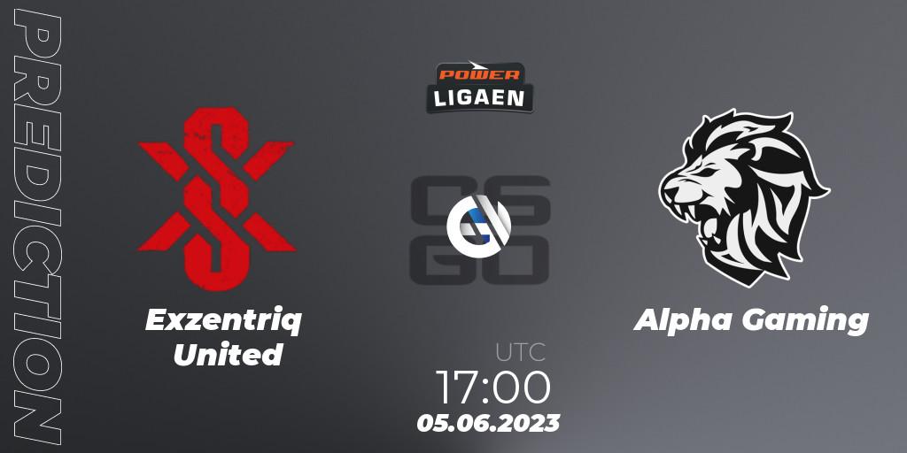 Exzentriq United vs Alpha Gaming: Match Prediction. 05.06.23, CS2 (CS:GO), Dust2.dk Ligaen Season 23