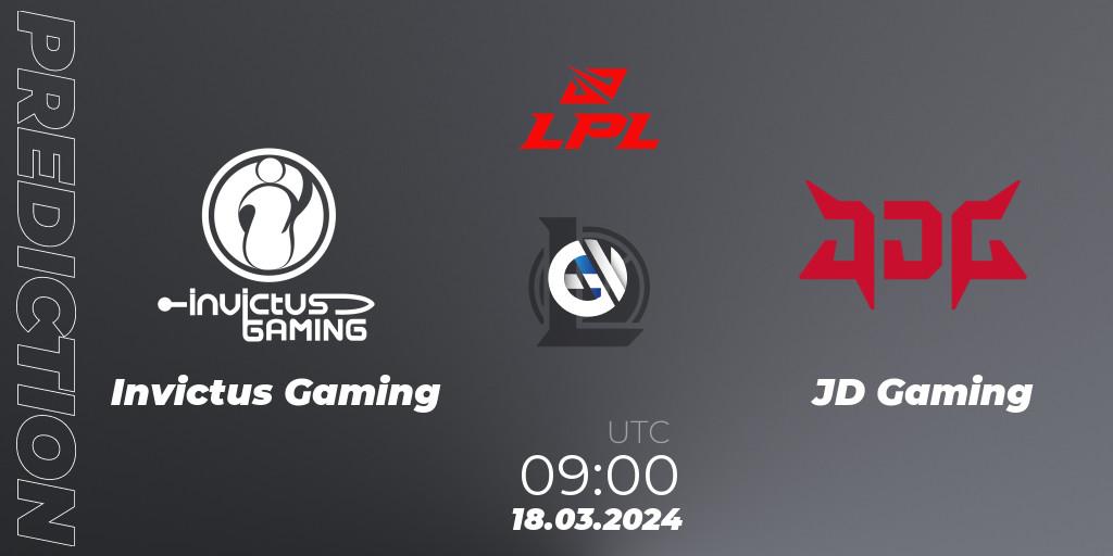Invictus Gaming vs JD Gaming: Match Prediction. 18.03.24, LoL, LPL Spring 2024 - Group Stage