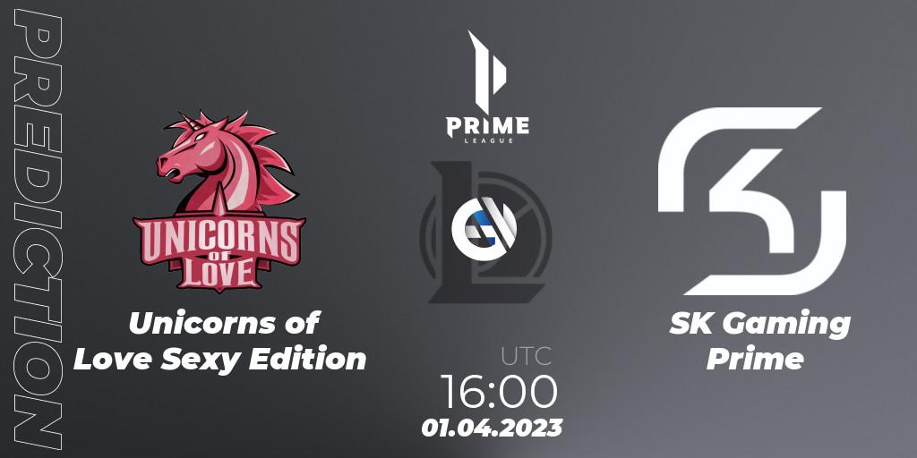Unicorns of Love Sexy Edition vs SK Gaming Prime: Match Prediction. 01.04.23, LoL, Prime League Spring 2023 - Playoffs
