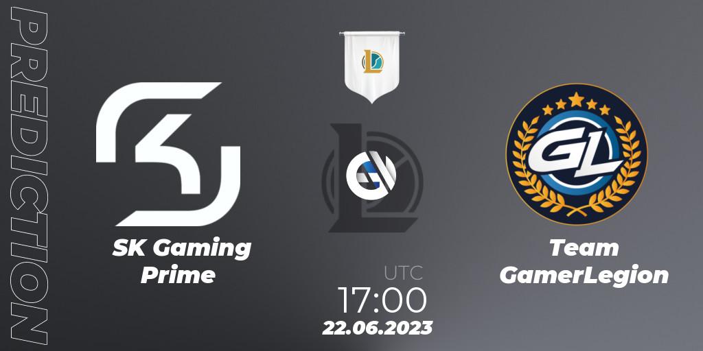SK Gaming Prime vs Team GamerLegion: Match Prediction. 22.06.23, LoL, Prime League Summer 2023 - Group Stage