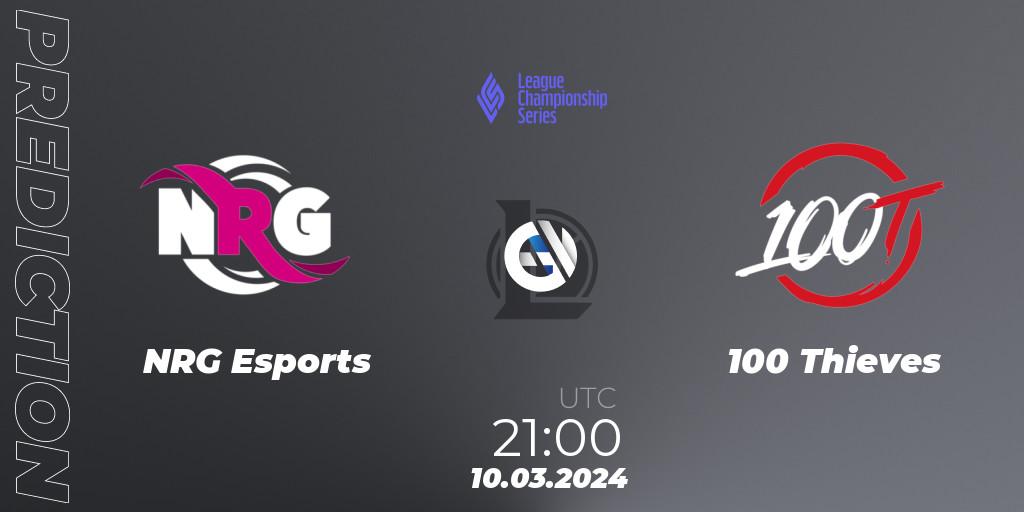 NRG Esports vs 100 Thieves: Match Prediction. 10.03.24, LoL, LCS Spring 2024 - Group Stage