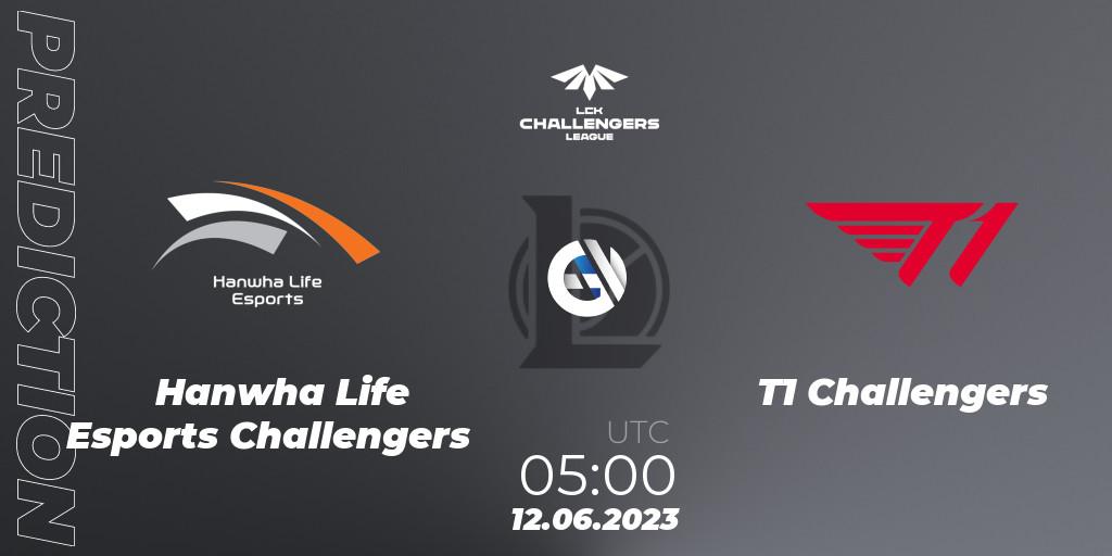 Hanwha Life Esports Challengers vs T1 Challengers: Match Prediction. 12.06.23, LoL, LCK Challengers League 2023 Summer - Group Stage