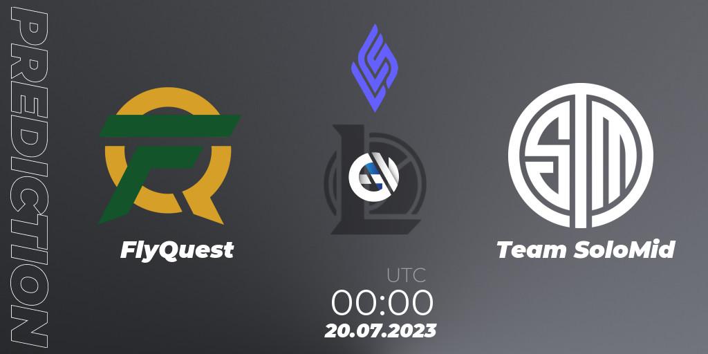 FlyQuest vs Team SoloMid: Match Prediction. 20.07.23, LoL, LCS Summer 2023 - Group Stage