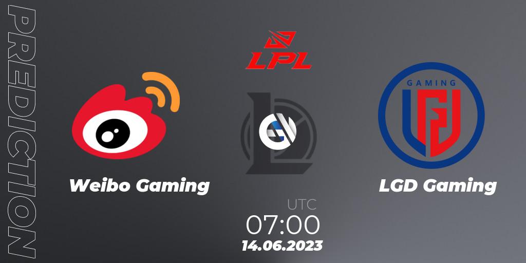 Weibo Gaming vs LGD Gaming: Match Prediction. 14.06.23, LoL, LPL Summer 2023 Regular Season