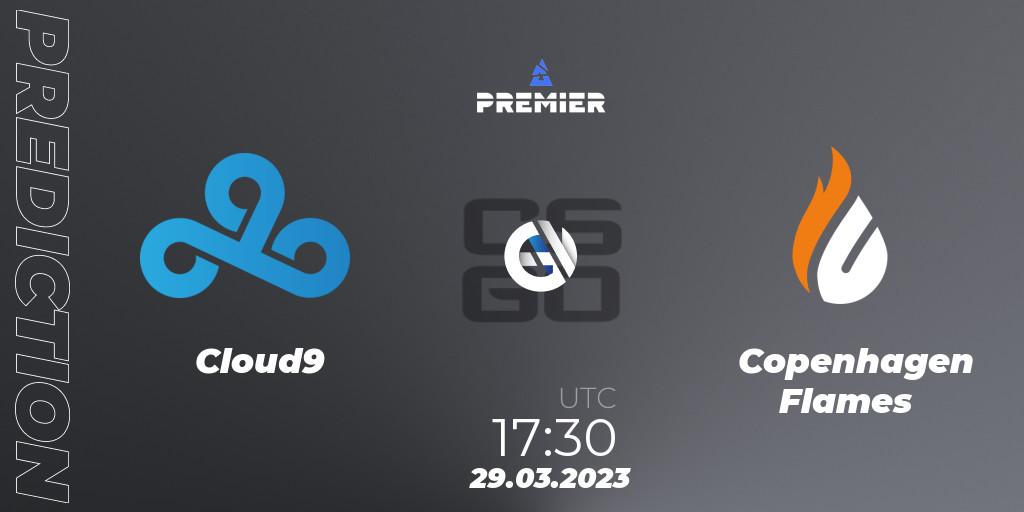 Cloud9 vs Copenhagen Flames: Match Prediction. 29.03.23, CS2 (CS:GO), BLAST Premier: Spring Showdown 2023 Europe