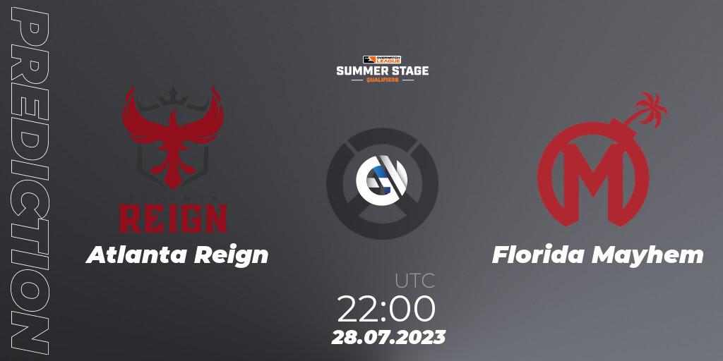 Atlanta Reign vs Florida Mayhem: Match Prediction. 28.07.23, Overwatch, Overwatch League 2023 - Summer Stage Qualifiers
