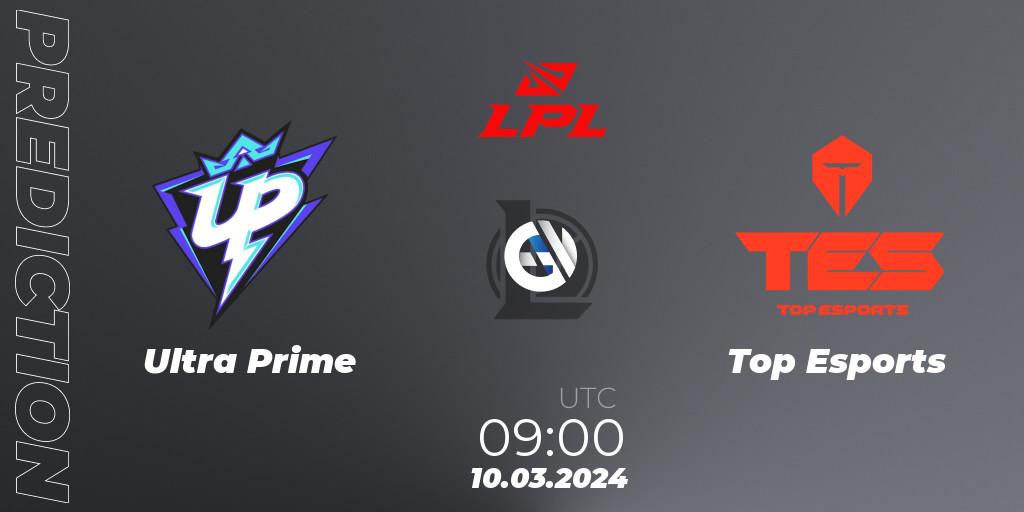 Ultra Prime vs Top Esports: Match Prediction. 10.03.24, LoL, LPL Spring 2024 - Group Stage