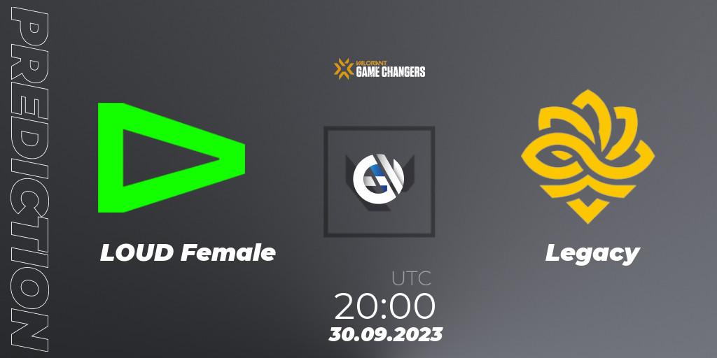 LOUD Female vs Legacy: Match Prediction. 30.09.23, VALORANT, VCT 2023: Game Changers Brazil Series 2