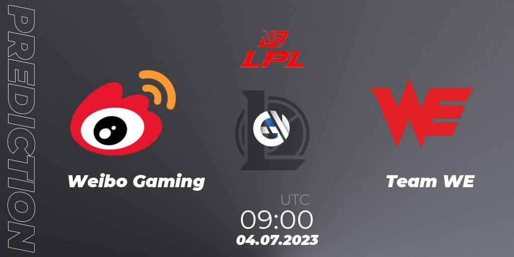 Weibo Gaming vs Team WE: Match Prediction. 04.07.23, LoL, LPL Summer 2023 Regular Season