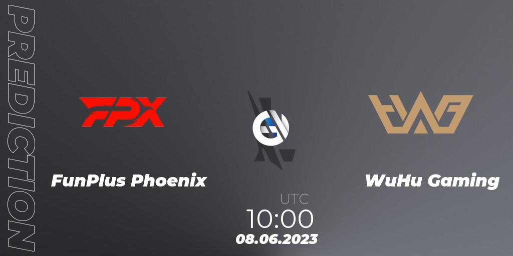 FunPlus Phoenix vs WuHu Gaming: Match Prediction. 08.06.23, Wild Rift, WRL Asia 2023 - Season 1 - Regular Season