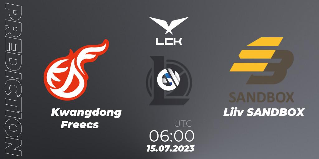 Kwangdong Freecs vs Liiv SANDBOX: Match Prediction. 15.07.23, LoL, LCK Summer 2023 Regular Season