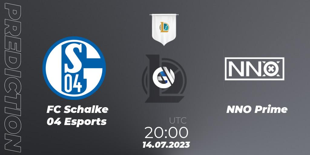 FC Schalke 04 Esports vs NNO Prime: Match Prediction. 14.07.23, LoL, Prime League Summer 2023 - Group Stage