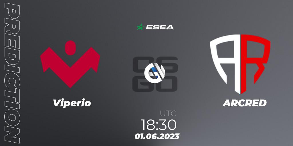 Viperio vs ARCRED: Match Prediction. 01.06.23, CS2 (CS:GO), ESEA Advanced Season 45 Europe