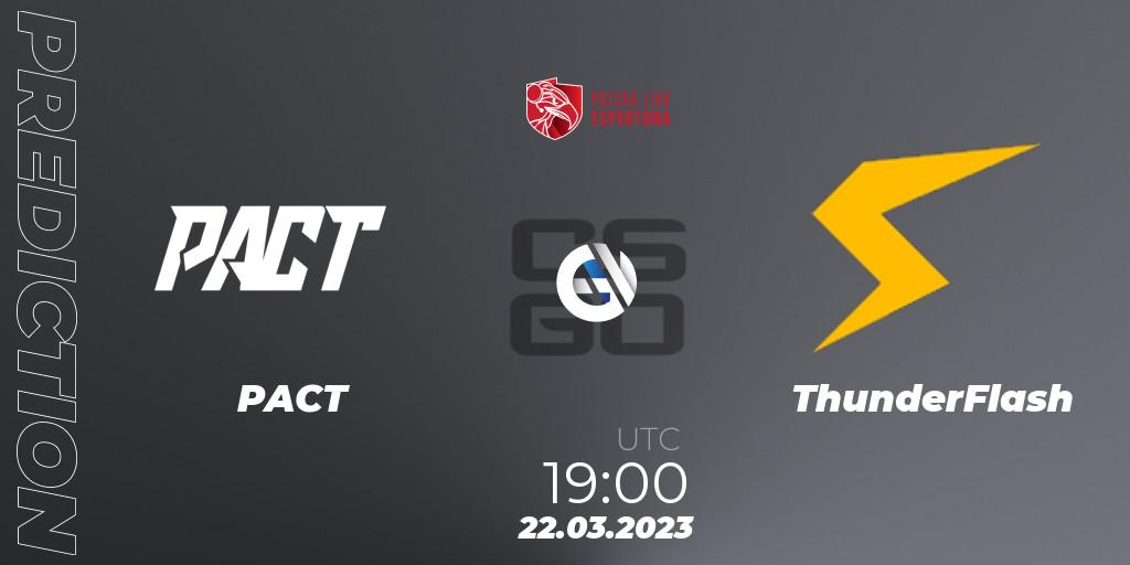 PACT vs ThunderFlash: Match Prediction. 22.03.23, CS2 (CS:GO), Polska Liga Esportowa 2023: Split #1