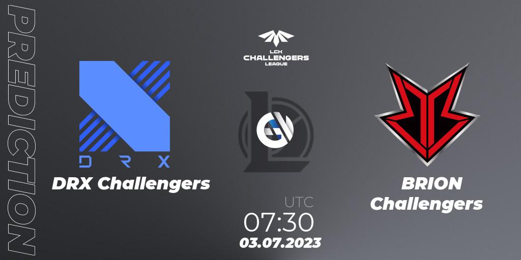 DRX Challengers vs BRION Challengers: Match Prediction. 03.07.23, LoL, LCK Challengers League 2023 Summer - Group Stage