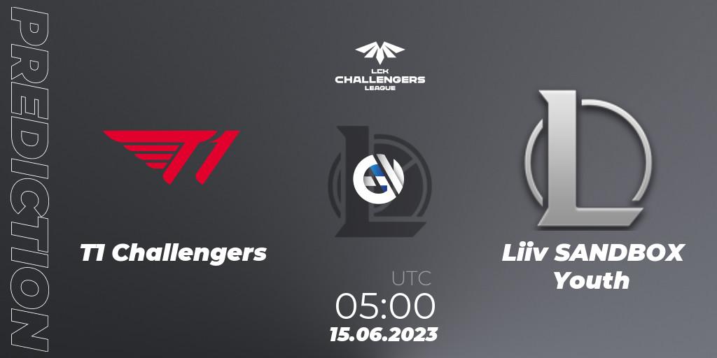 T1 Challengers vs Liiv SANDBOX Youth: Match Prediction. 15.06.23, LoL, LCK Challengers League 2023 Summer - Group Stage
