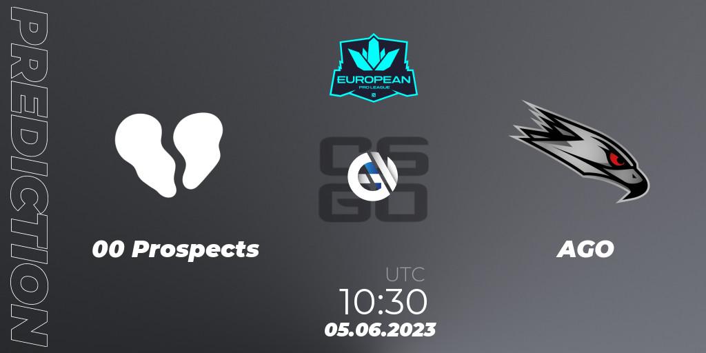 00 Prospects vs AGO: Match Prediction. 05.06.23, CS2 (CS:GO), European Pro League Season 8