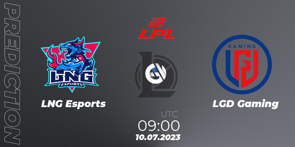 LNG Esports vs LGD Gaming: Match Prediction. 10.07.23, LoL, LPL Summer 2023 Regular Season