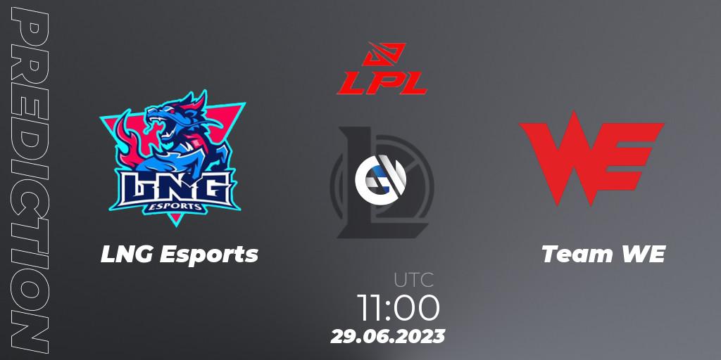 LNG Esports vs Team WE: Match Prediction. 29.06.23, LoL, LPL Summer 2023 Regular Season