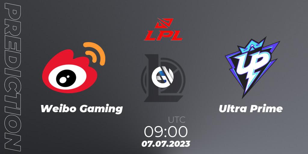 Weibo Gaming vs Ultra Prime: Match Prediction. 07.07.23, LoL, LPL Summer 2023 Regular Season