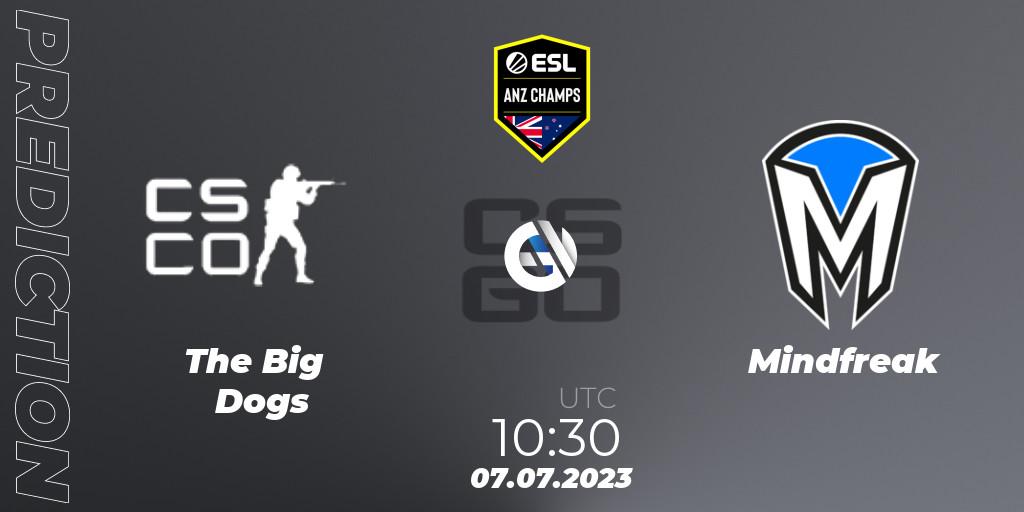 The Big Dogs vs Mindfreak: Match Prediction. 07.06.23, CS2 (CS:GO), ESL ANZ Champs Season 16