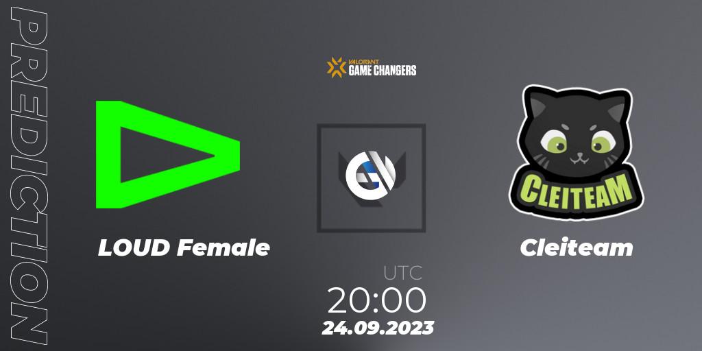LOUD Female vs Cleiteam: Match Prediction. 24.09.23, VALORANT, VCT 2023: Game Changers Brazil Series 2