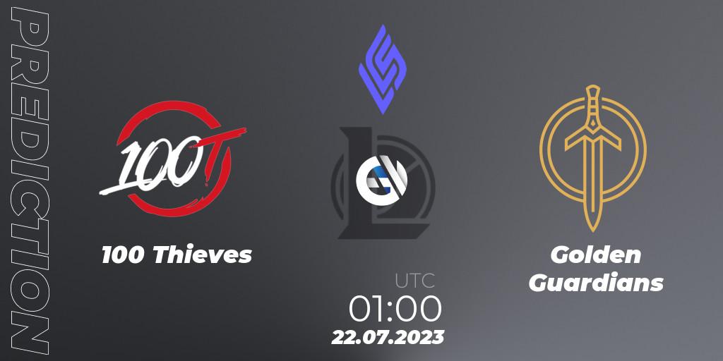 100 Thieves vs Golden Guardians: Match Prediction. 22.07.23, LoL, LCS Summer 2023 - Group Stage