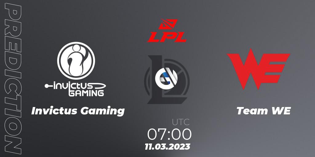Invictus Gaming vs Team WE: Match Prediction. 11.03.23, LoL, LPL Spring 2023 - Group Stage