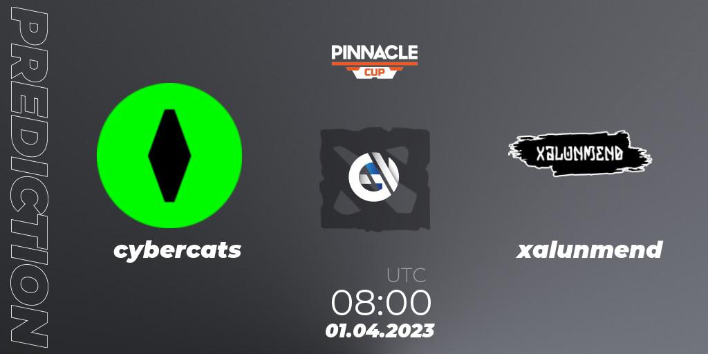 cybercats vs xalunmend: Match Prediction. 01.04.23, Dota 2, Pinnacle Cup: Malta Vibes - Tour 1