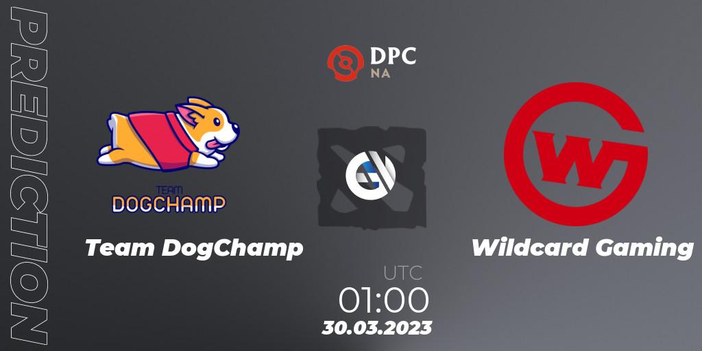 Team DogChamp vs Wildcard Gaming: Match Prediction. 30.03.23, Dota 2, DPC 2023 Tour 2: NA Division I (Upper)