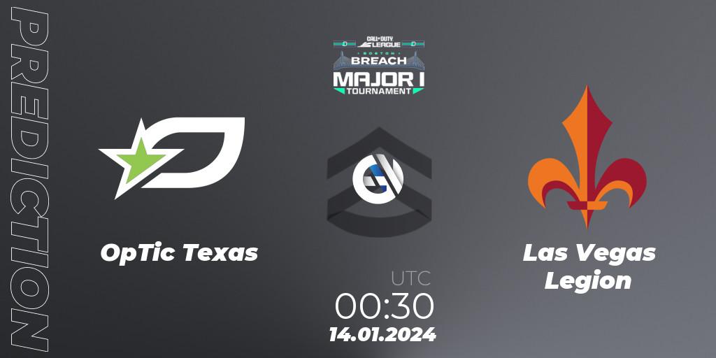 OpTic Texas vs Las Vegas Legion: Match Prediction. 14.01.24, Call of Duty, Call of Duty League 2024: Stage 1 Major Qualifiers