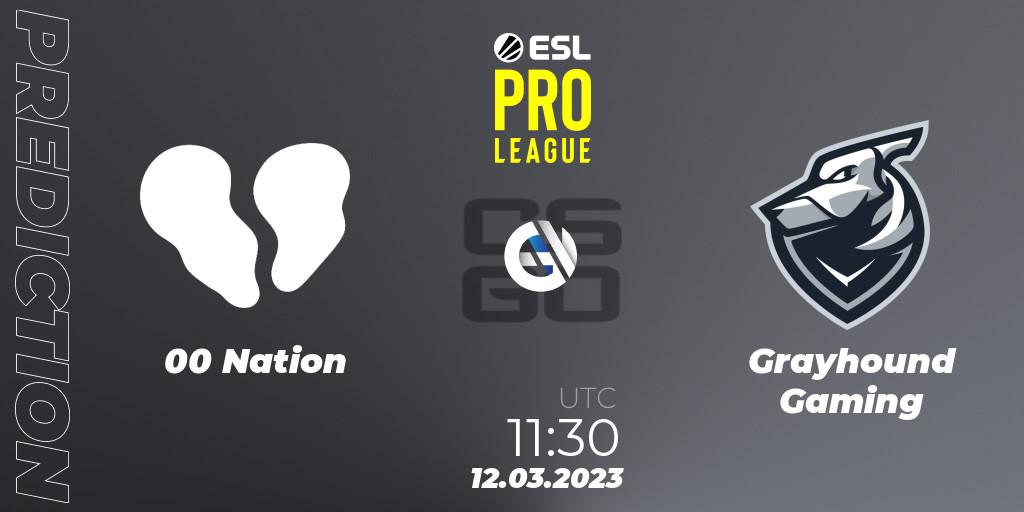 00 Nation vs Grayhound Gaming: Match Prediction. 12.03.23, CS2 (CS:GO), ESL Pro League Season 17