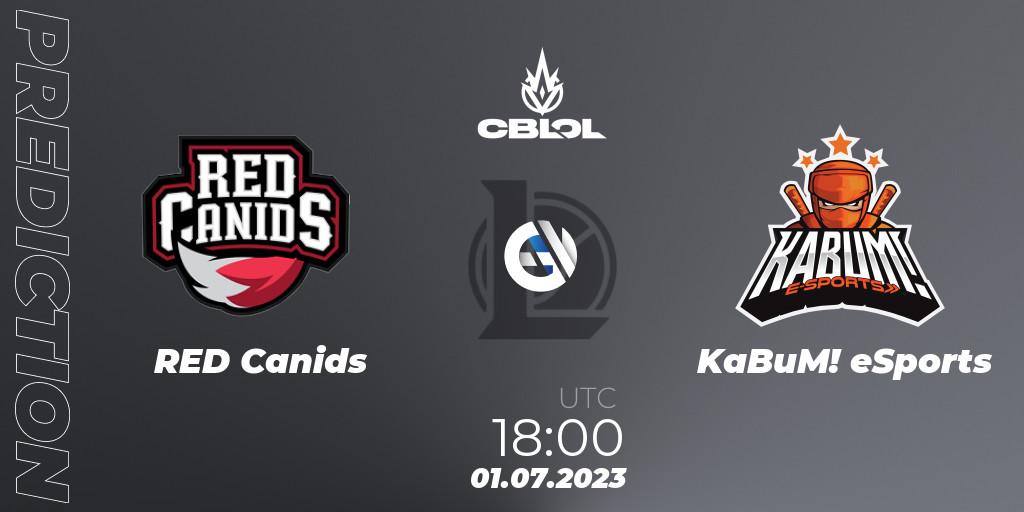 RED Canids vs KaBuM! eSports: Match Prediction. 01.07.23, LoL, CBLOL Split 2 2023 Regular Season