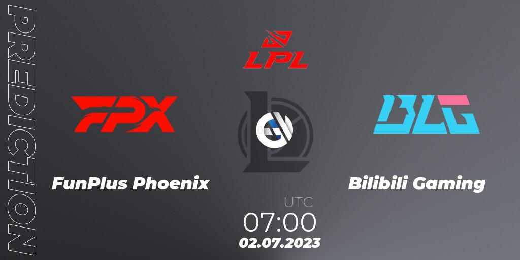 FunPlus Phoenix vs Bilibili Gaming: Match Prediction. 02.07.23, LoL, LPL Summer 2023 Regular Season