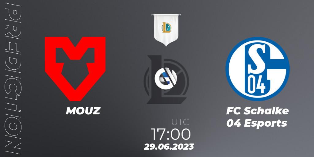 MOUZ vs FC Schalke 04 Esports: Match Prediction. 29.06.23, LoL, Prime League Summer 2023 - Group Stage