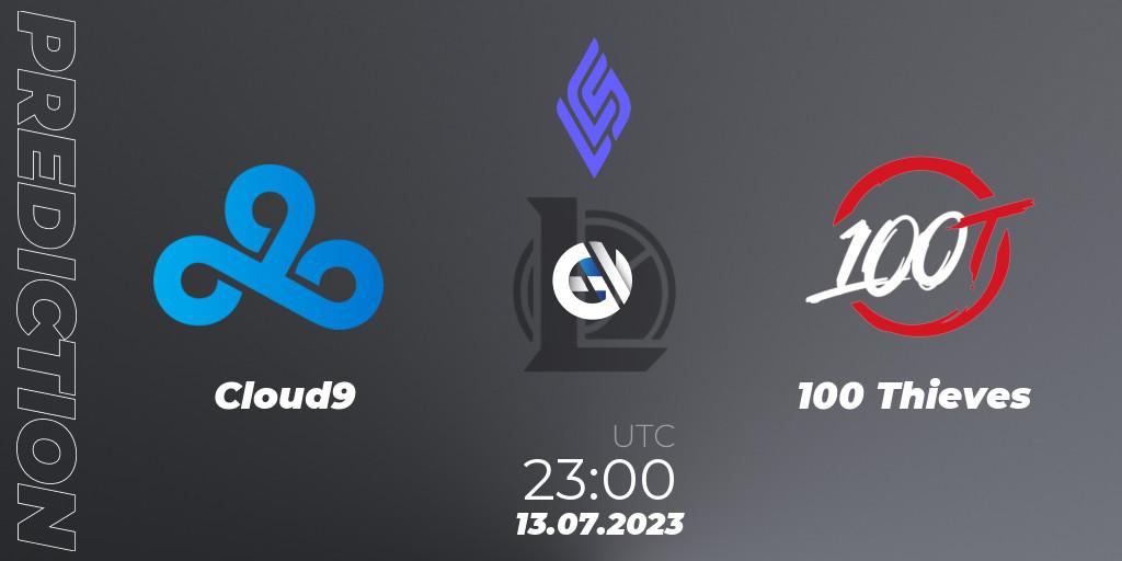 Cloud9 vs 100 Thieves: Match Prediction. 14.07.23, LoL, LCS Summer 2023 - Group Stage