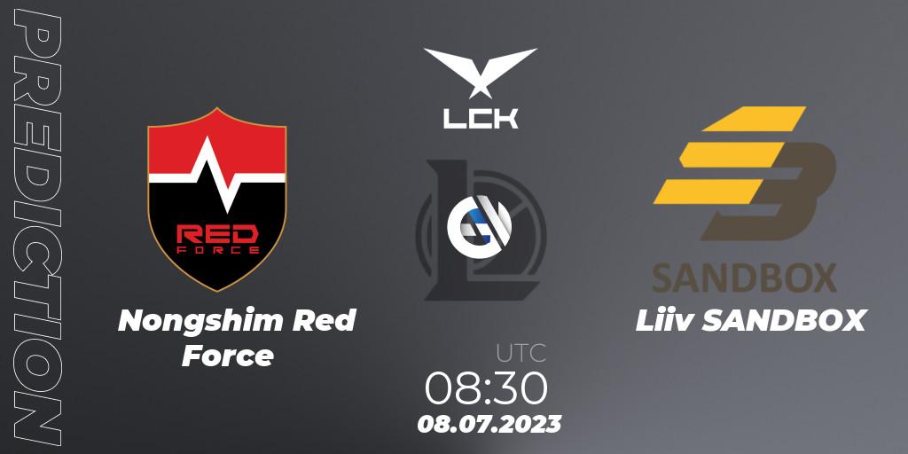 Nongshim Red Force vs Liiv SANDBOX: Match Prediction. 08.07.23, LoL, LCK Summer 2023 Regular Season