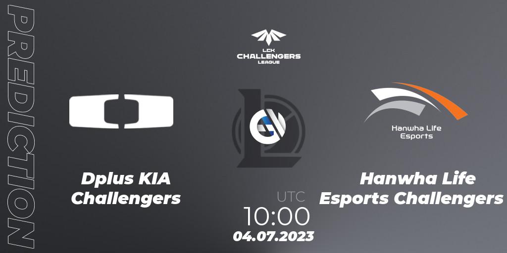 Dplus KIA Challengers vs Hanwha Life Esports Challengers: Match Prediction. 04.07.23, LoL, LCK Challengers League 2023 Summer - Group Stage
