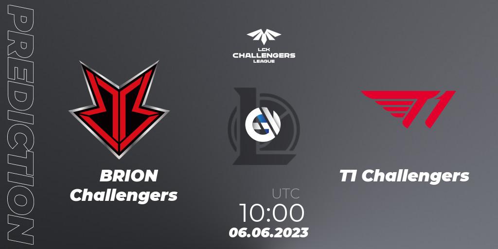 BRION Challengers vs T1 Challengers: Match Prediction. 06.06.23, LoL, LCK Challengers League 2023 Summer - Group Stage