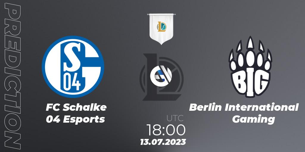 FC Schalke 04 Esports vs Berlin International Gaming: Match Prediction. 13.07.23, LoL, Prime League Summer 2023 - Group Stage