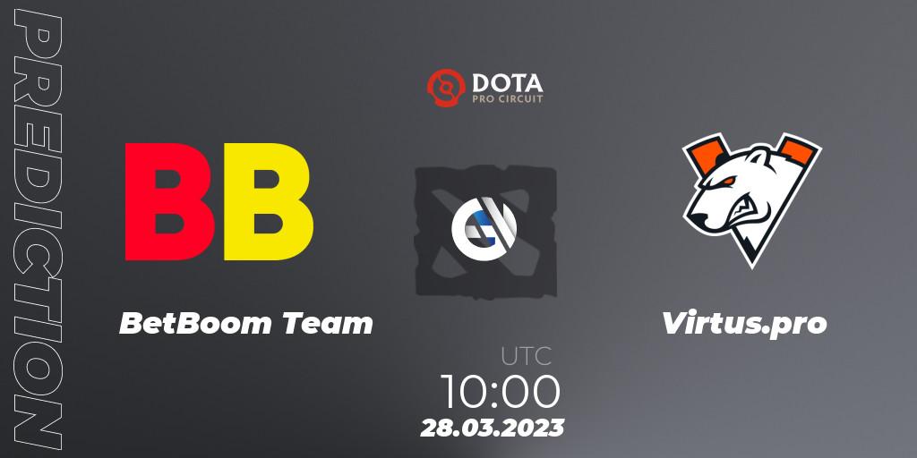 BetBoom Team vs Virtus.pro: Match Prediction. 28.03.23, Dota 2, DPC 2023 Tour 2: EEU Division I (Upper)