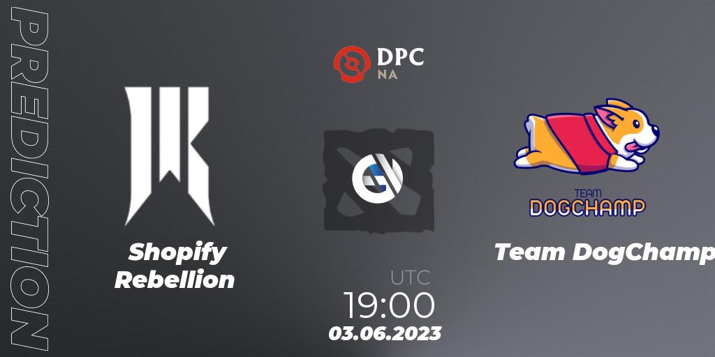Shopify Rebellion vs Team DogChamp: Match Prediction. 03.06.23, Dota 2, DPC 2023 Tour 3: NA Division I (Upper)